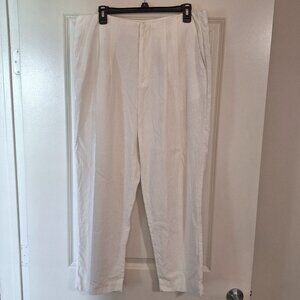 A New Day Pleated Linen Ankle Slacks